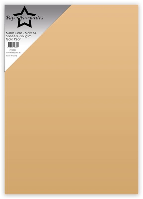 Ppaper Favourites mirror card mat gold pearl A4 250g
